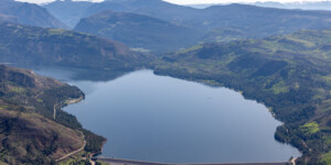 Aerial view of Vallecito Reservoir in southwest Colorado on May 23, 2024. Credit: Mitch Tobin/The Water Desk with aerial support provided by LightHawk.©Mitch Tobin Usage rights are granted for editorial and nonprofit purposes only. No commercial or re-sale rights are granted without permission of the photographer. https://waterdesk.org/multimedia/license/