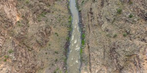 The Rio Grande Gorge near Taos, New Mexico, on June 24, 2024. ©Mitch Tobin Usage rights are granted for editorial and nonprofit purposes only. No commercial or re-sale rights are granted without permission of the photographer. https://waterdesk.org/multimedia/