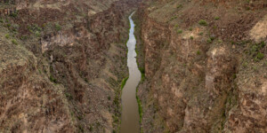 The Rio Grande Gorge near Taos, New Mexico, on June 24, 2024. ©Mitch Tobin Usage rights are granted for editorial and nonprofit purposes only. No commercial or re-sale rights are granted without permission of the photographer. https://waterdesk.org/multimedia/