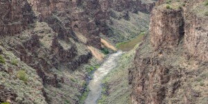 The Rio Grande Gorge near Taos, New Mexico, on June 24, 2024. ©Mitch Tobin Usage rights are granted for editorial and nonprofit purposes only. No commercial or re-sale rights are granted without permission of the photographer. https://waterdesk.org/multimedia/