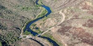 Aerial view of the Rio Grande Gorge near Taos, N.M., on June 25, 2024. Aerial support provided by LightHawk. ©Mitch Tobin Usage rights are granted for editorial and nonprofit purposes only. No commercial or re-sale rights are granted without permission of the photographer. https://waterdesk.org/multimedia/