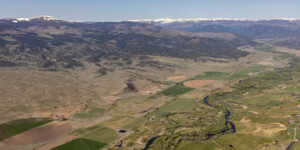 Aerial view of agriculture and Rio Grande in Colorado's San Luis Valley on May 23, 2024. Aerial support provided by LightHawk. ©Mitch Tobin Usage rights are granted for editorial and nonprofit purposes only. No commercial or re-sale rights are granted without permission of the photographer. https://waterdesk.org/multimedia/