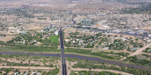 Aerial view of the Rio Grande, north of Albuquerque, New Mexico, on June 25, 2024. Aerial support provided by LightHawk. ©Mitch Tobin Usage rights are granted for editorial and nonprofit purposes only. No commercial or re-sale rights are granted without permission of the photographer. https://waterdesk.org/multimedia/