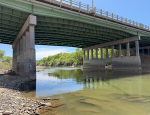The Colorado River experienced extremely low flows in its 15-mile reach through Colorado's Grand Valley on April 22, 2026. A combination of heavy upstream diversion for irrigation and record low snowpack the winter before were the cause. © Luke Runyon. Usage rights are granted for editorial and nonprofit purposes only. No commercial or re-sale rights are granted without permission of the photographer.