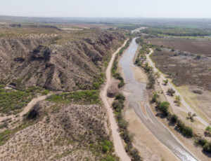 Drone view of the Rio Grande near Caballo Reservoir in southern New Mexico, on March 27, 2026. ©Mitch Tobin Usage rights are granted for editorial and nonprofit purposes only. No commercial or re-sale rights are granted without permission of the photographer.
