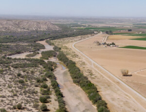Drone view of the Rio Grande and surrounding farmland near Garfield, New Mexico, on March 27, 2026. ©Mitch Tobin Usage rights are granted for editorial and nonprofit purposes only. No commercial or re-sale rights are granted without permission of the photographer.