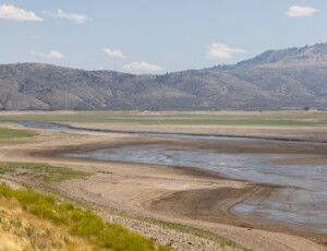 Low water levels at Colorado's Blue Mesa Reservoir on July 1, 2026. ©Mitch Tobin Usage rights are granted for editorial and nonprofit purposes only. No commercial or re-sale rights are granted without permission of the photographer.