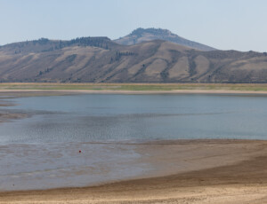 Low water levels at Colorado's Blue Mesa Reservoir on July 1, 2026. ©Mitch Tobin Usage rights are granted for editorial and nonprofit purposes only. No commercial or re-sale rights are granted without permission of the photographer.