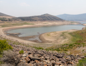 Low water levels at Colorado's Blue Mesa Reservoir on July 1, 2026. ©Mitch Tobin Usage rights are granted for editorial and nonprofit purposes only. No commercial or re-sale rights are granted without permission of the photographer.