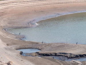Low water levels at Colorado's Blue Mesa Reservoir on July 1, 2026. ©Mitch Tobin Usage rights are granted for editorial and nonprofit purposes only. No commercial or re-sale rights are granted without permission of the photographer.