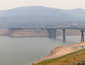 Low water levels at Colorado's Blue Mesa Reservoir on July 1, 2026. ©Mitch Tobin Usage rights are granted for editorial and nonprofit purposes only. No commercial or re-sale rights are granted without permission of the photographer.