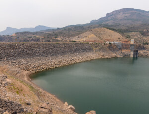 Low water levels at Colorado's Blue Mesa Reservoir on July 1, 2026. ©Mitch Tobin Usage rights are granted for editorial and nonprofit purposes only. No commercial or re-sale rights are granted without permission of the photographer.