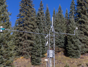 A SNOTEL station on Molas Pass in southwest Colorado on October 5, 2026. ©Mitch Tobin Usage rights are granted for editorial and nonprofit purposes only. No commercial or re-sale rights are granted without permission of the photographer.
