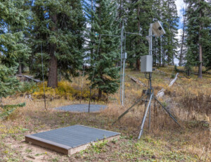 A SNOTEL station on Coal Bank Pass in southwest Colorado on October 5, 2026. ©Mitch Tobin Usage rights are granted for editorial and nonprofit purposes only. No commercial or re-sale rights are granted without permission of the photographer.