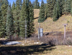 A SNOTEL station on Molas Pass in southwest Colorado on October 5, 2026. ©Mitch Tobin Usage rights are granted for editorial and nonprofit purposes only. No commercial or re-sale rights are granted without permission of the photographer.