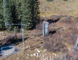 A SNOTEL station on Molas Pass in southwest Colorado on October 5, 2026. ©Mitch Tobin Usage rights are granted for editorial and nonprofit purposes only. No commercial or re-sale rights are granted without permission of the photographer.