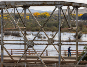 Flooding along the San Juan River in Shiprock, New Mexico, on the Navajo Nation, on October 25, 2026. ©Mitch Tobin Usage rights are granted for editorial and nonprofit purposes only. No commercial or re-sale rights are granted without permission of the photographer.