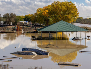 Flooding along the San Juan River in Shiprock, New Mexico, on the Navajo Nation, on October 25, 2026. ©Mitch Tobin Usage rights are granted for editorial and nonprofit purposes only. No commercial or re-sale rights are granted without permission of the photographer.